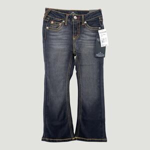 True Religion Joey High Rise Flare Jeans Dark Wash Red Stitch Size 5 NWT